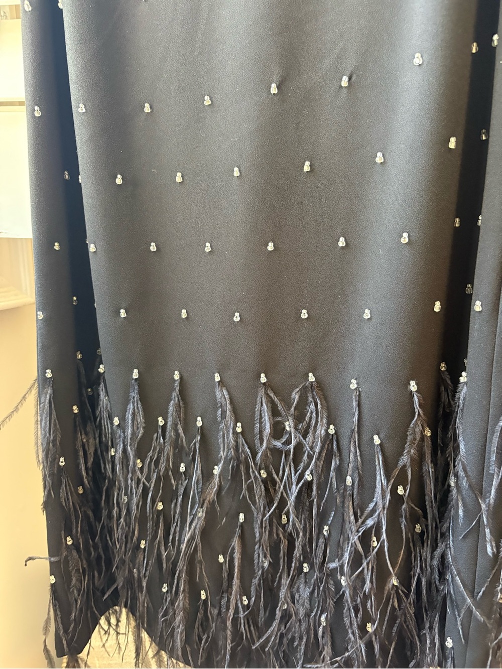 NWT Ann Taylor Gatsby Sleeveless Feather Hem Party Little Black Dress Size 8 - Picture 6 of 6